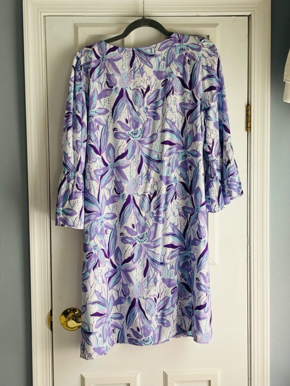 Lilly Pulitzer NWT Danika Tunic Dress Purple Elephant In The Bloom Size 10 - Picture 9 of 9